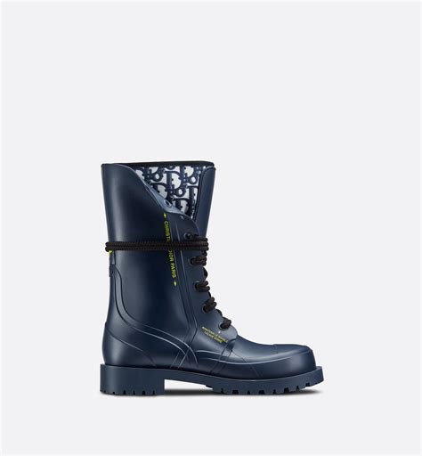 Diorcamp Ankle Boot Deep Blue Dior Oblique Rubber and 